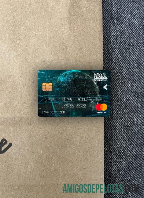 Frente da foto do Mastercard do Federal Union Bank da Marinha dos EUA baixar para verificação